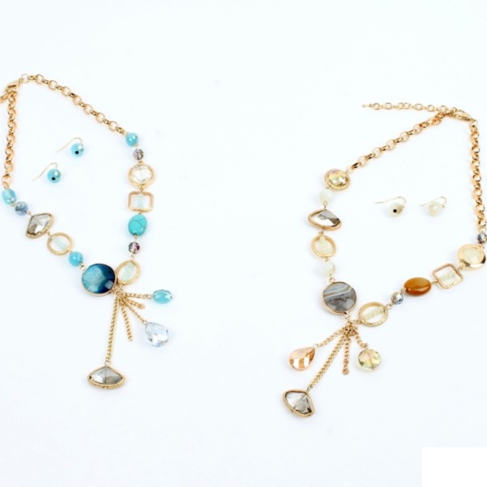 Crystal Beads Necklace Set